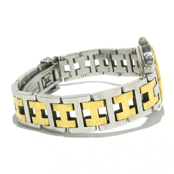 Auth HERMES Clipper CL4.220 1****** Silver Gold Women's Wrist Watch - Picture 7 of 12